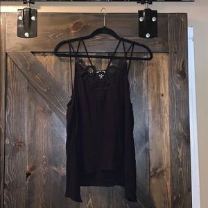 Black strapped tank size M